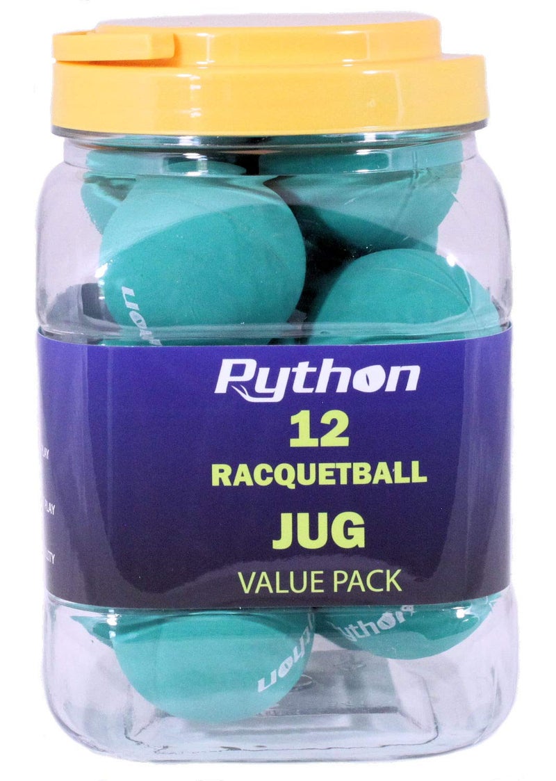 Python Racquetball (Green Racquetballs (Value Pack - 12 Ball Jug
